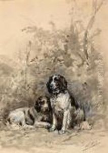 Spaniels by Charles Olivier De Penne