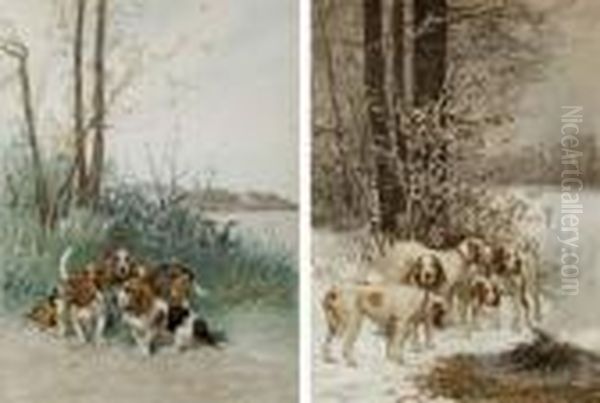 Griffons Pres Du Feu Et Relais De Bassets - view 1