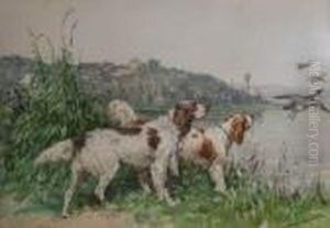 Chiens Et Canards by Charles Olivier De Penne