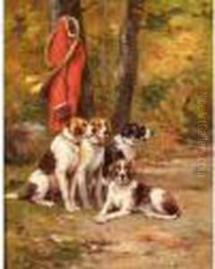 < Relais De Chiens by Charles Olivier De Penne