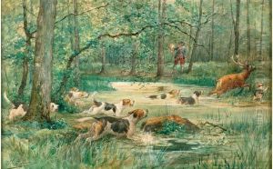 La Sortie De L'eau A L'equipage De La Venerie Imperiale by Charles Olivier De Penne