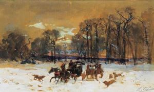 Diligence Attaquee Par Des Loups