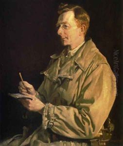 Portrait of Charles E.W. Bean, Australian official war correspondent during the First World War by George Lambert