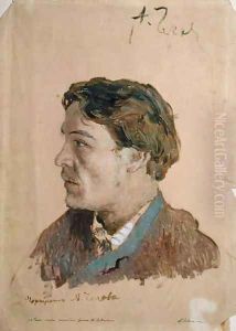 Portrait of Anton Chekhov (1860-1904) by Isaak Ilyich Levitan