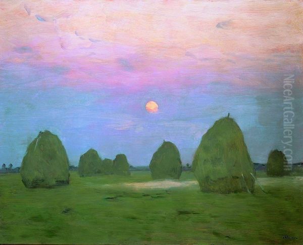 Hayricks at Dusk, 1899 - view 1