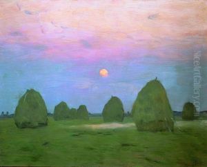 Hayricks at Dusk, 1899 by Isaak Ilyich Levitan