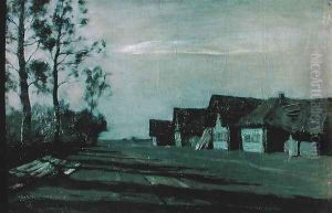 Village by Moonlight, 1897 by Isaak Ilyich Levitan