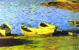 By the Riverside 1890 1899 by Isaak Ilyich Levitan