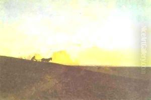 Evening in the Field 1883 by Isaak Ilyich Levitan