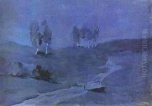 Shadows Moonlit Night 1885 by Isaak Ilyich Levitan