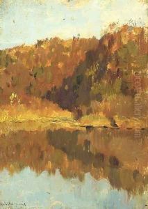 Golden autumn by Isaak Ilyich Levitan