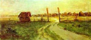 Landscape with an Izba Sketch 1899 by Isaak Ilyich Levitan