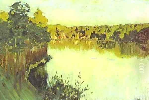 Sunset over a Forest Lake Study 1890 1899 - view 1