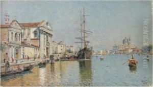 Santa Maria Della Visitazione Y 
Santa Maria Del Rosario, Venecia (the Churches Of S. Maria Della 
Visitazione And S. Maria Del Rosario, With San Giorgio Maggiore In The 
Distance) by Antonio Maria de Reyna