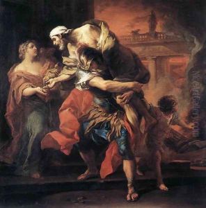 Aeneas Carrying Anchises 1729 by Carle van Loo
