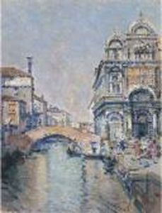 Rio Dei Mendicanti, Al Campo Santi Giovanni E Paolo by Antonio Maria de Reyna