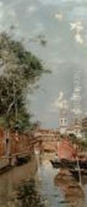 On A Venetian Backwater by Antonio Maria de Reyna