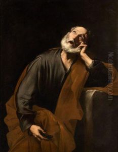 Les Larmes De Saint Pierre by Jusepe de Ribera