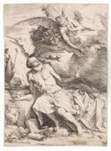 Der Heilige Hieronymus Vernimmt Die Klange Des Jungstengerichts. by Jusepe de Ribera