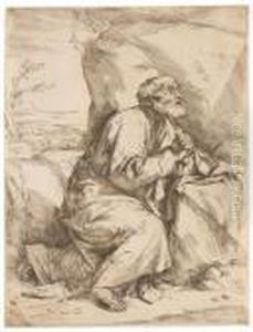Die Buse Des Heiligen Petrus by Jusepe de Ribera