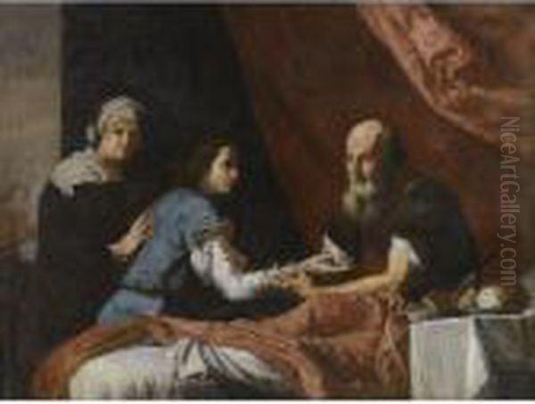 Jacob Stealing Esau's Birthright - view 1