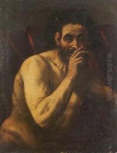 Study Of A Satyr by Jusepe de Ribera