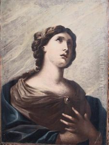 A Female Saint In Prayer