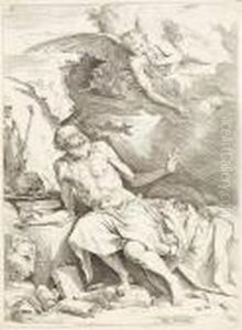 Der Heilige Hieronymus Vernimmt Die Klange Des Jungsten Gerichts by Jusepe de Ribera
