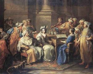 The Grand Turk Giving a Concert to his Mistress 1737 by Carle van Loo
