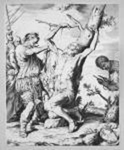 S Hl. Bartholomaus. Kupferstich.
 Anonyme Gegenseitige Kopie Nach J. De Ribera, Ohne Unterschrift Bzw. 
Unterschrift Beschnitten?. Blattgrose Ca. 30 X 24,1 Cm. . Vgl. Bartsch 6 by Jusepe de Ribera