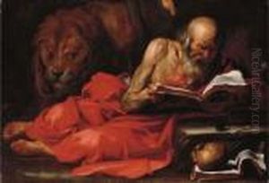 Saint Jerome Reading by Jusepe de Ribera