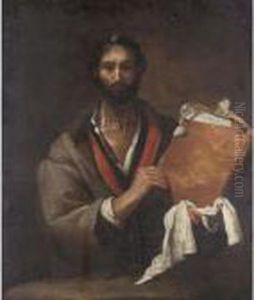 A Philosopher Holding A Book by Jusepe de Ribera