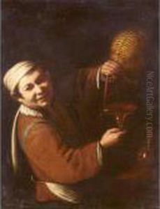 A Young Boy Serving Wine by Jusepe de Ribera