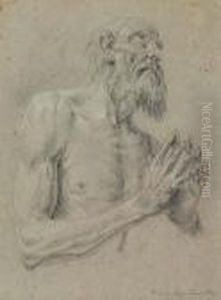 Half-length Study Of St. Jerome In Prayer by Jusepe de Ribera