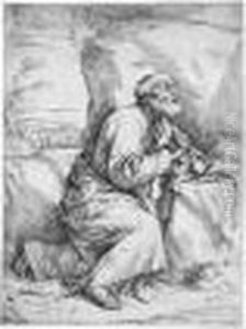 The Penitence Of St Peter; And
St Jerome Hearing The Trumpet Of The Last Judgement (brown 6; And 4) by Jusepe de Ribera