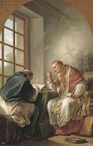Saint Gregory dictating his homilies a modello