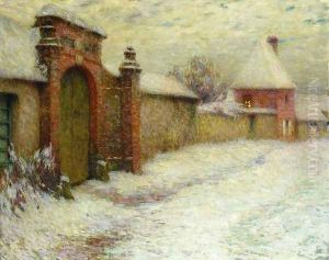 Le Portail Niege, Gerberoy by Henri Eugene Augustin Le Sidaner