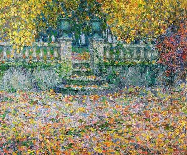 The Terrace, Autumn, Gerberoy - view 1