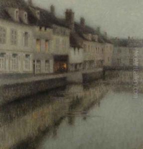 Crepuscule. Maisons quai du Rosaire