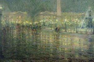 Place de la Concorde by Henri Eugene Augustin Le Sidaner