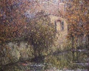 The House by the River by Henri Eugene Augustin Le Sidaner