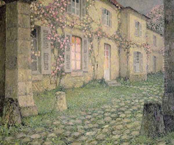 House with Roses at Dusk - view 1