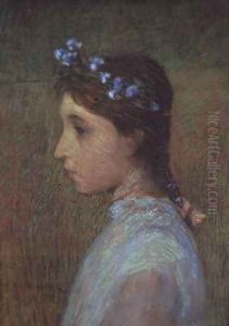 Portrait of Marguerite Le Sidaner by Henri Eugene Augustin Le Sidaner