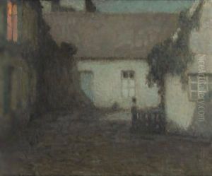 La maison dans le nuit, Gerberoy by Henri Eugene Augustin Le Sidaner