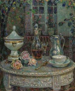 Le th Gerberoy by Henri Eugene Augustin Le Sidaner