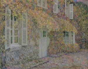La maison de l'automne by Henri Eugene Augustin Le Sidaner