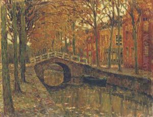 Le canal, Delft by Henri Eugene Augustin Le Sidaner