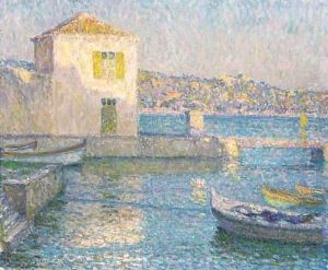 Maison pres de la mer, Villefranche-sur-Mer by Henri Eugene Augustin Le Sidaner