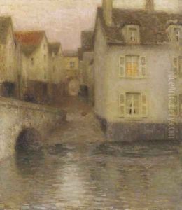 Le Pont. Crepuscule by Henri Eugene Augustin Le Sidaner