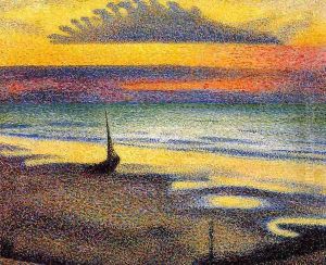 Sunset On The Beach by Georges Lemmen
